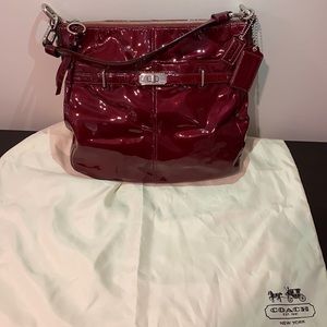 Coach Cranberry Patent Leather Purse
